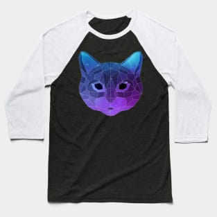 Galaxy Cat Geometric Animal Baseball T-Shirt